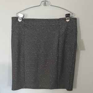 Michael Kors Monochrome Polka Dot Pencil Skirt